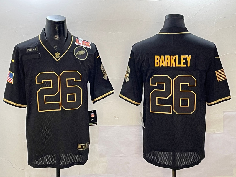 Men Philadelphia Eagles26 Barkley black 2025 Nike NFL jersey style 012->philadelphia eagles->NFL Jersey